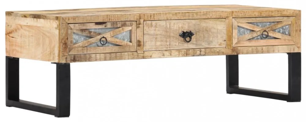 tömör mangófa dohányzóasztal 110 x 50 x 38 cm