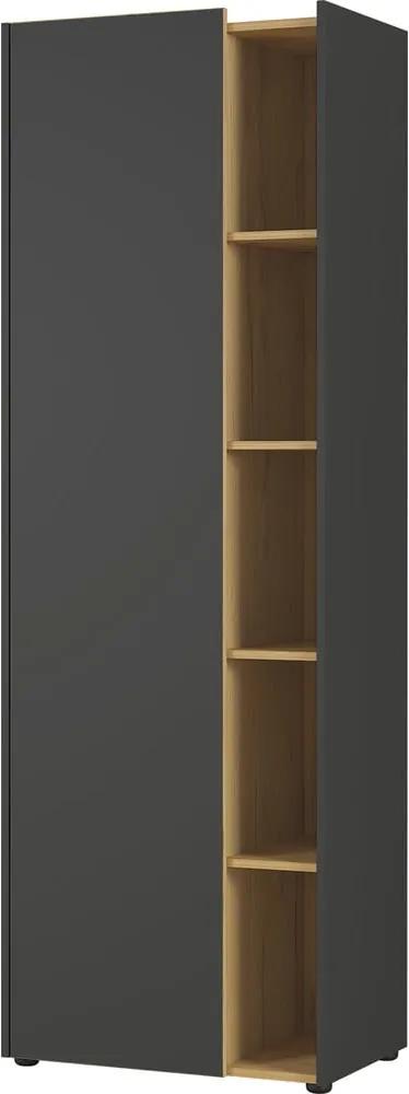 Austin fekete-barna szekrény, magasság 188 cm - Germania