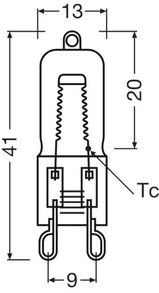 10 db-os készlet HALOPIN G9 sütőizzó 25W/230V 2700K - Osram
