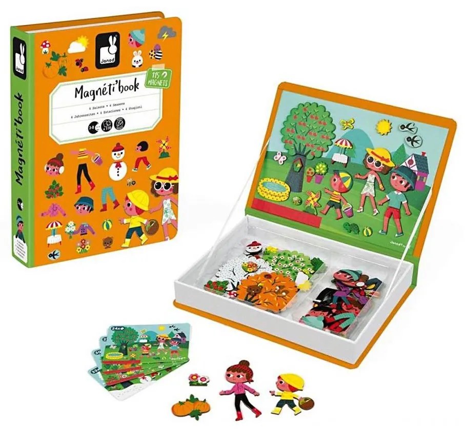 Janod - MAGNETIBOOK mágneses interaktív készlet évszakokkal