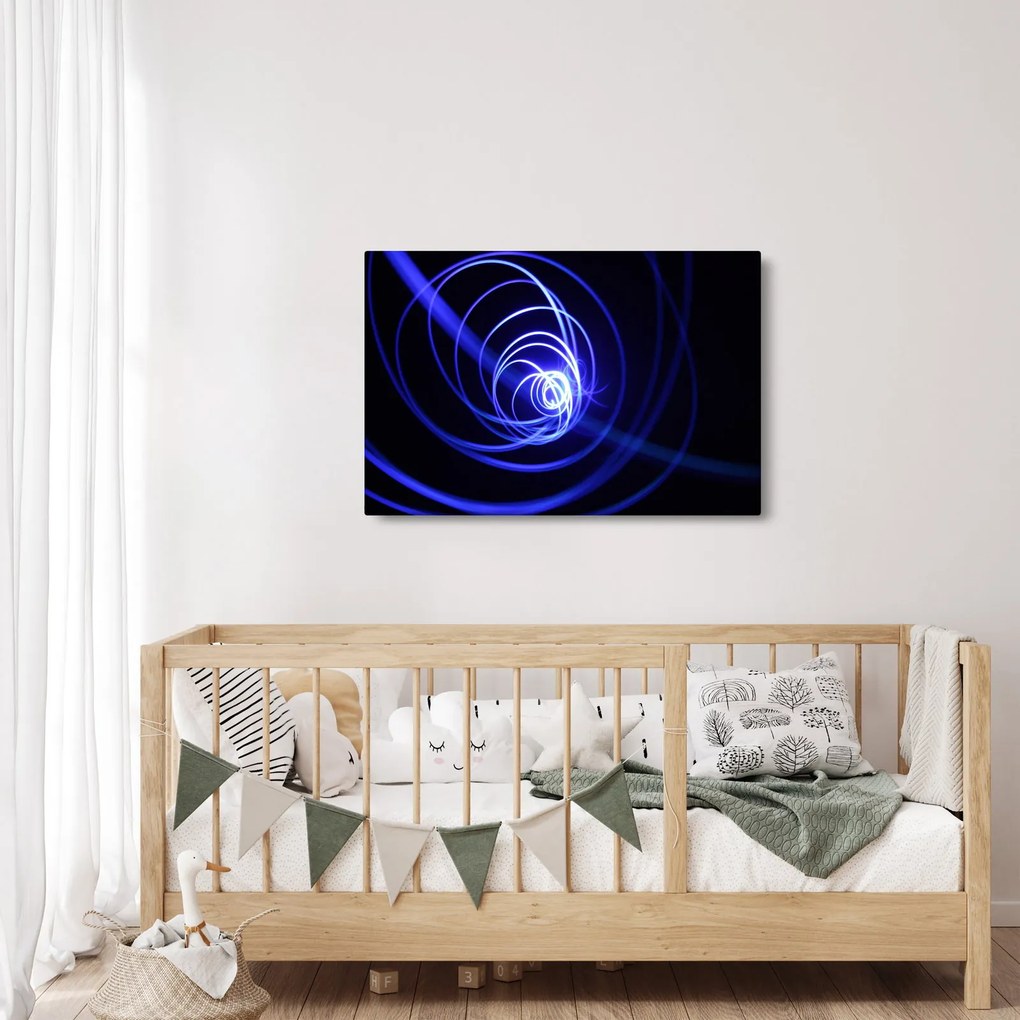 Kék spirálok képe (90x60 cm)