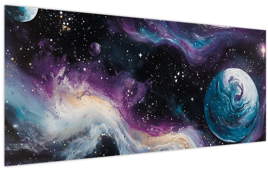 Kép - Festett univerzum (120x50 cm)