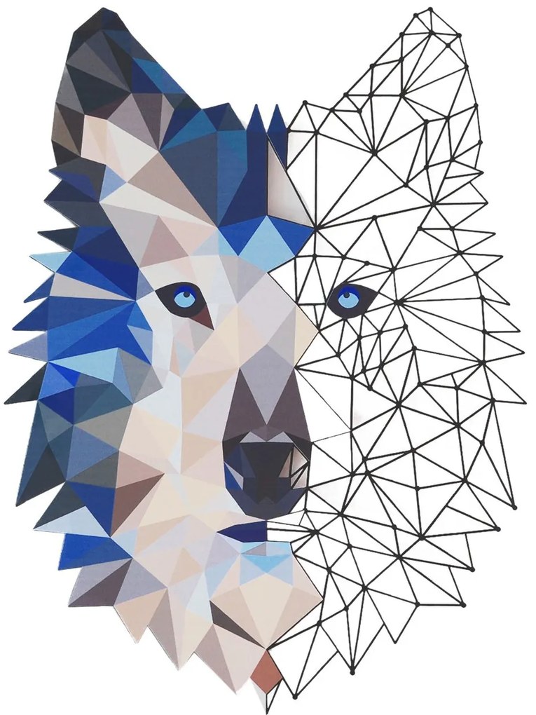 Fém fali dekoráció, Metal Wolf Wall Art - APT721