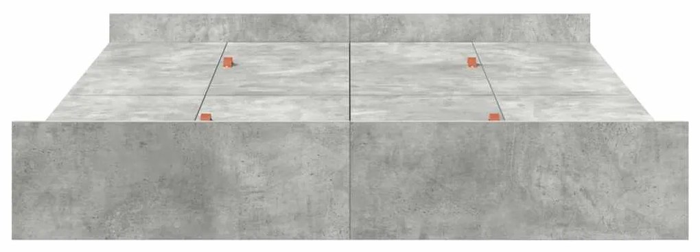 Ágykeret tárolóval fiókkal Beton szürke 160 x 200 cm Faanyag