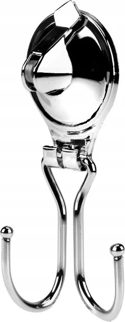 Dupla Tapadókorongos Akasztó Ruhákhoz, Törülközőkhöz, Acél