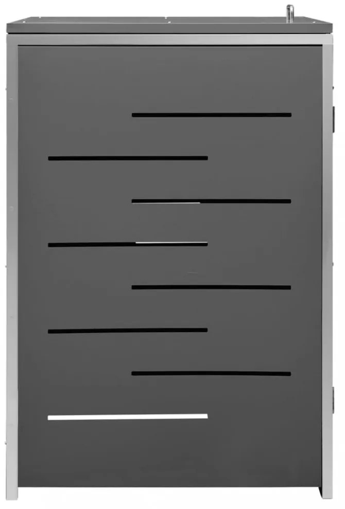 acél tároló gurítható szemeteskukához 69 x 77,5 x 112,5 cm