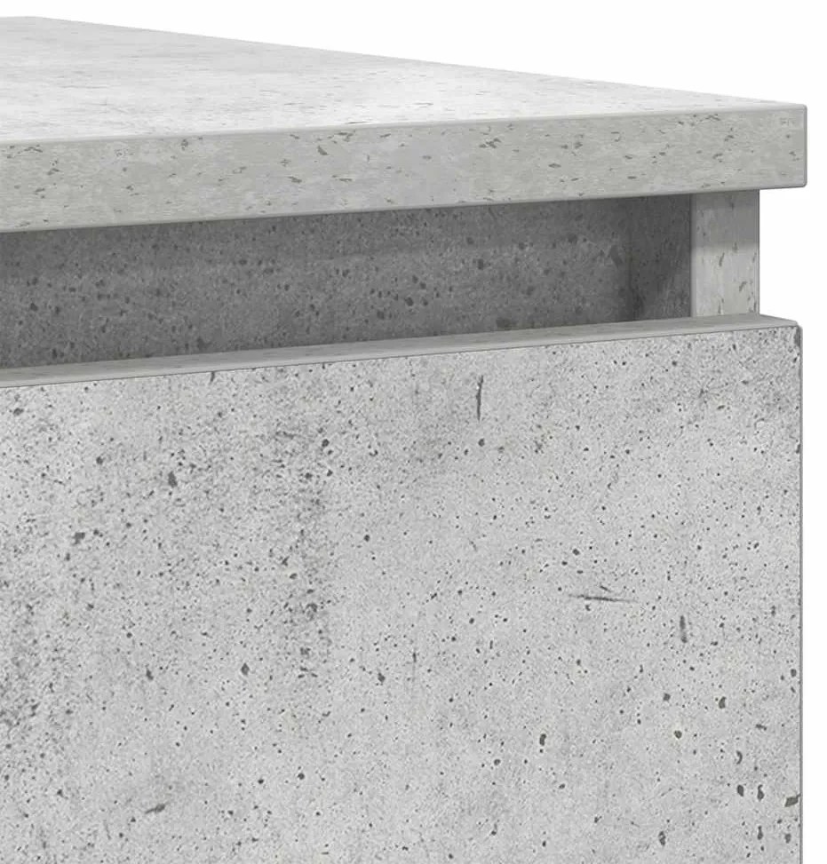 betonszürke szerelt fa tálalószekrény 37,5x35x99 cm