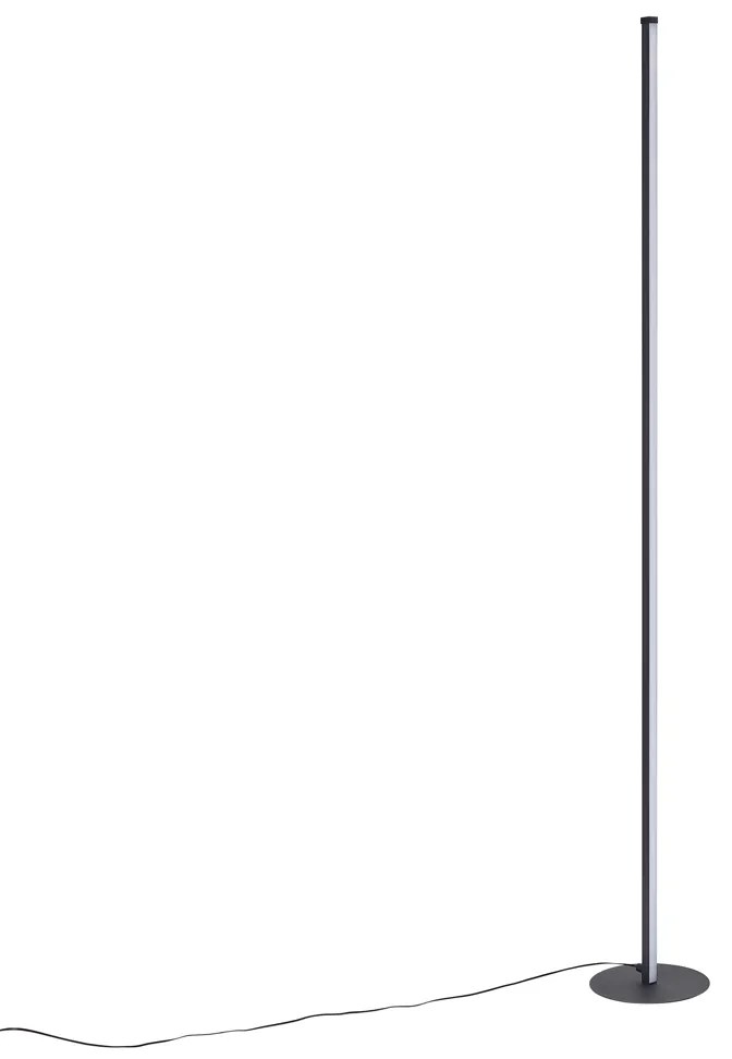 Design állólámpa fekete LED-del, érintődimmerrel - Clutch