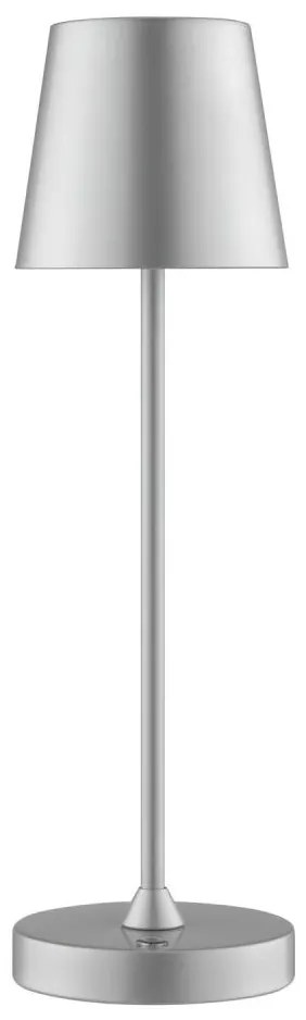 Brilliant - ELORA érintésvezérléses, újratölthető, fényerőszabályzós asztali LED-lámpa LED/2,5W/5V 2700K IP44 ezüst