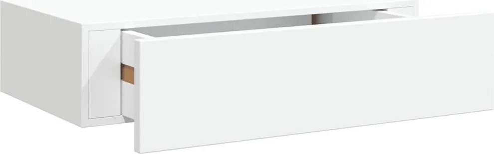 vidaXL fehér MDF falra szerelhető fiókos polc 40 x 23,5 x 10 cm
