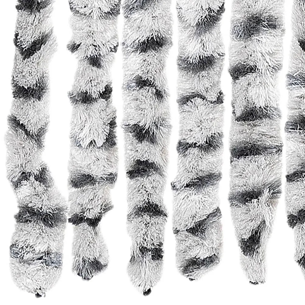 világosszürke és sötétszürke zsenília rovarfüggöny 56 x 200 cm