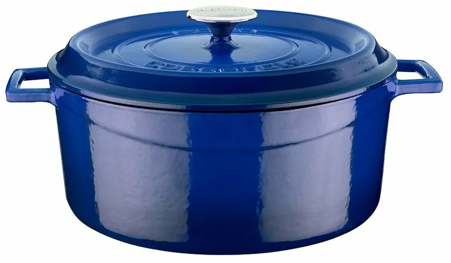 LAVA fém öntöttvas edény, 28 cm átmérő, kék, 6,7 l