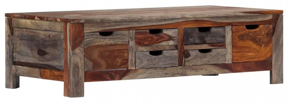 szürke tömör kelet-indiai rózsafa dohányzóasztal 100x50x30 cm