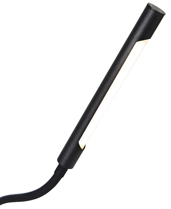 Design állólámpa fekete, LED-del és érintőképernyős dimmerrel - Palka