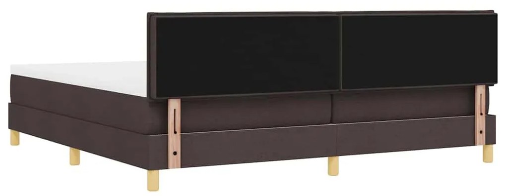 Boxspring ágy matraccal sötétbarna 200 x 200 cm szövet