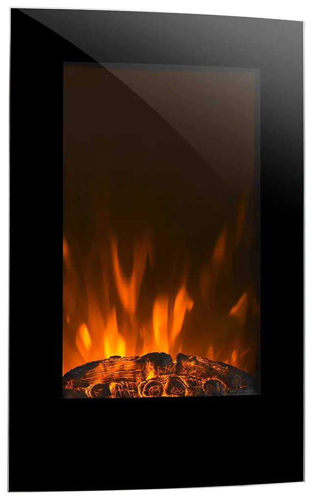 Klarstein Lausanne Vertical, elektromos kandalló, 2000 W, heti időzítő, fekete