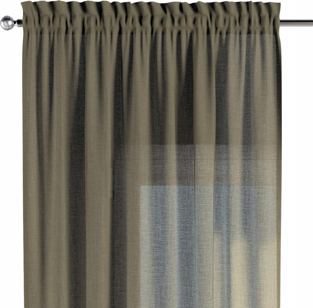 Csatornafüggöny frufruval 1 db 140x260cm fekete