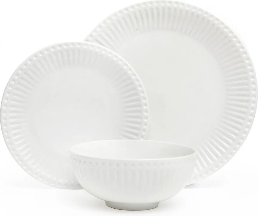 Porcelán négyszemélyes étkészlet 12 db-os Purita – Bonami Essentials