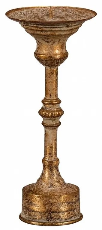 Fém gyertyatartó talapzaton Candela 23 cm, arany, 23 cm