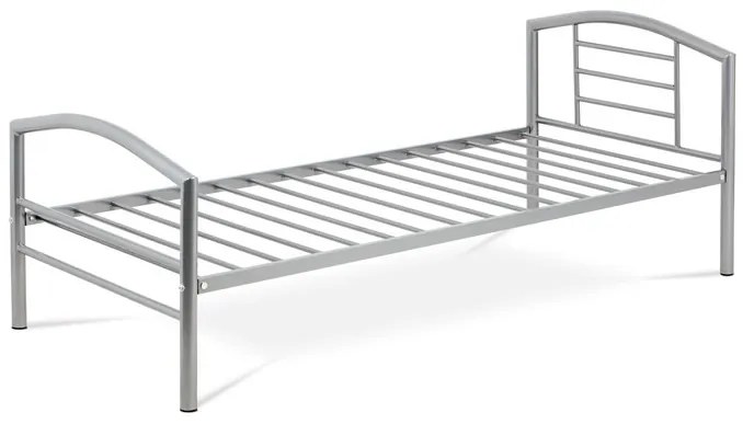 Fém Egyszemélyes Ágy 94×207 cm, Ezüst. BED-1900 SIL