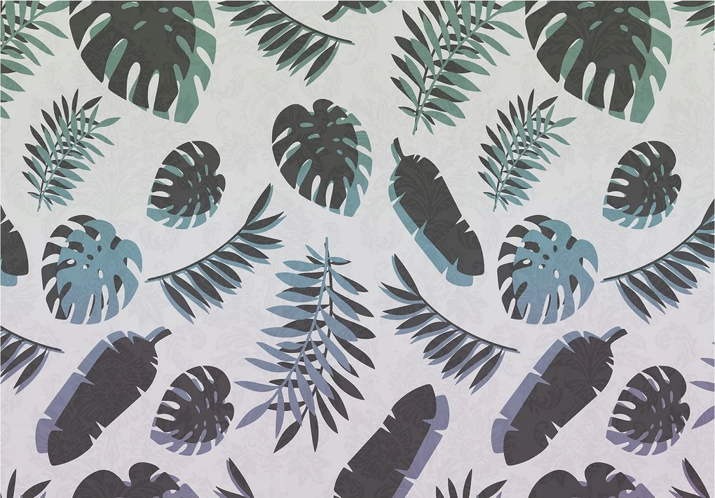 Fotótapéta Monstera Pálma Banán Trópusi levelek Minta 416x290 +ragasztó