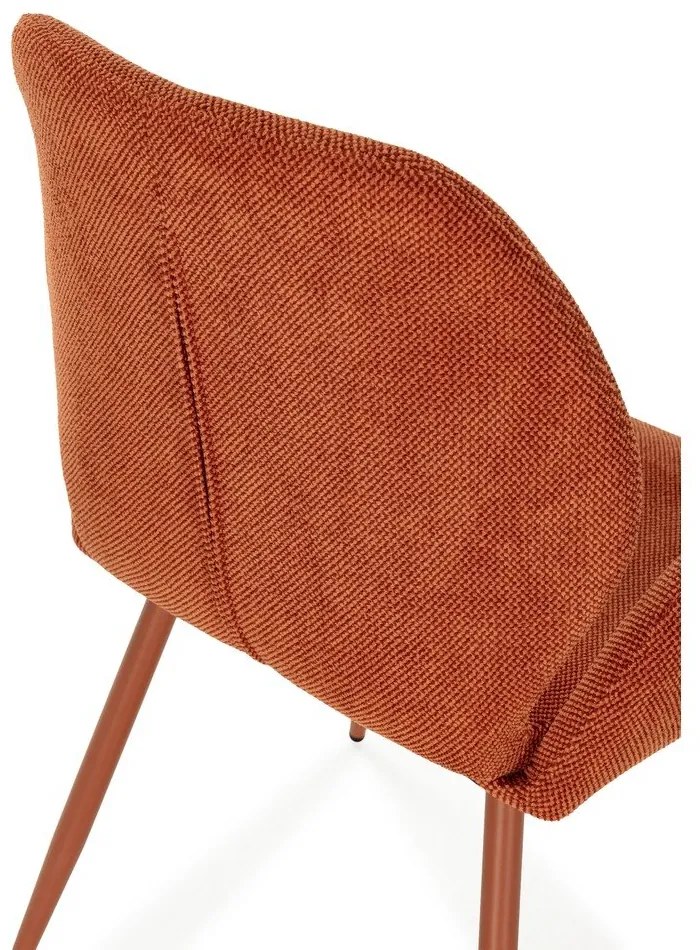 Terrakotta színű kárpitozott étkezőfotel szett 2 db-os Ansu – Marckeric