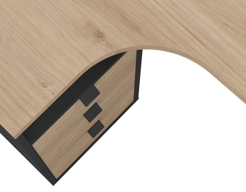 Íróasztal tölgyfa dekoros asztallappal 100x150 cm Sign – Tvilum