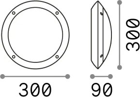 Ideal Lux - POLAR kültéri fali lámpa 1xE27/23W/230V IP66 fehér