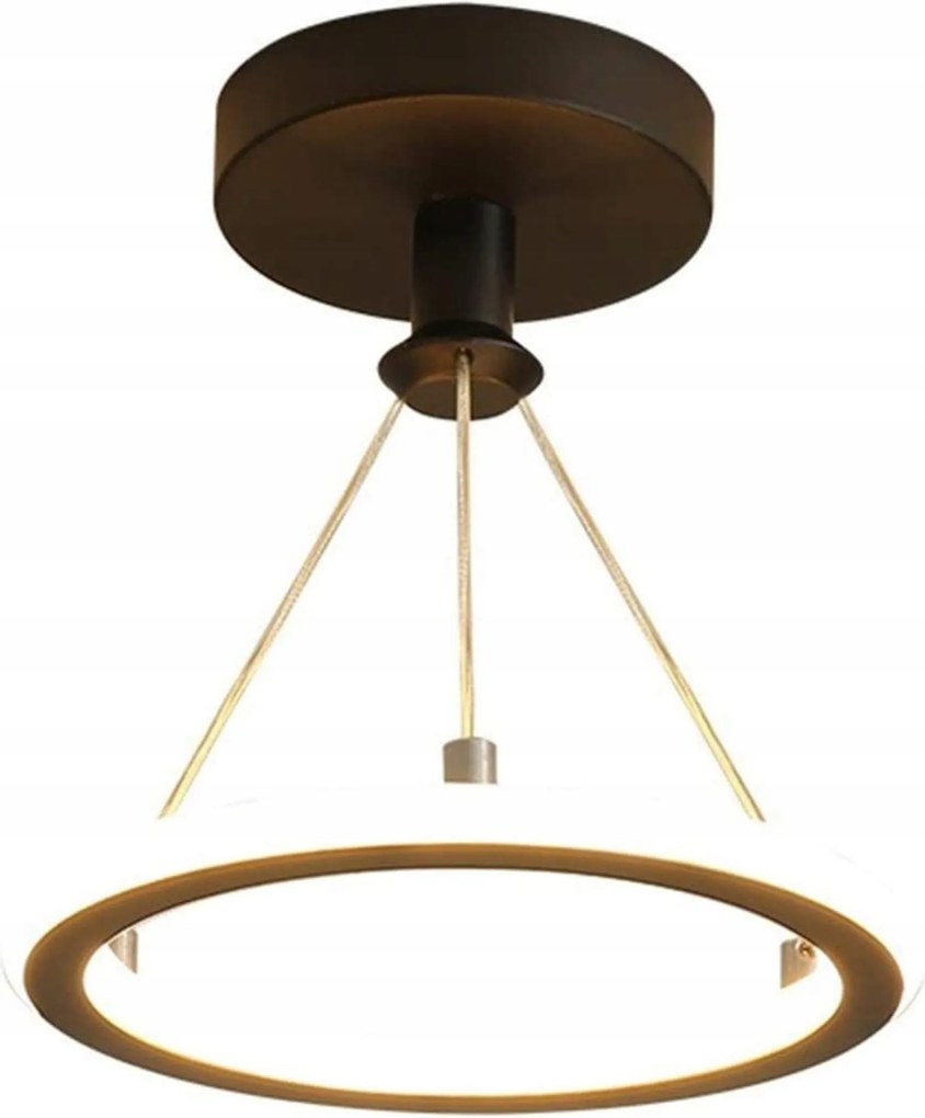 Mennyezeti Lámpa Led Kerek Plafon Csillár Fekete Kerek Gyűrű Hideg Szín