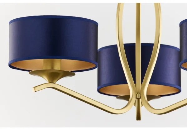 Jupiter 2113 - KASZMIR rúdra szerelhető csillár 3xE27/15W/230V kék/arany