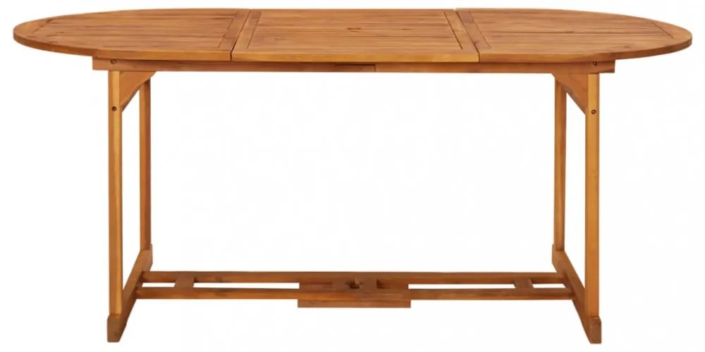 vidaXL 9 részes tömör akácfa kerti étkezőgarnitúra 180 x 90 x 75 cm