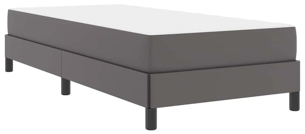 Ágy matracmal Szürke 80 x 200 cm Műbőr