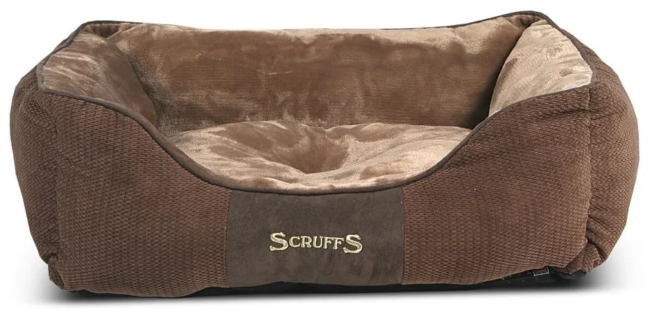 Barna plüss fekhely kutyáknak 50x60 cm Scruffs Chester M – Plaček Pet Products