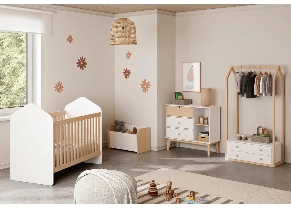 Fehér gyerek könyvespolc 70x42 cm Esteban – Marckeric