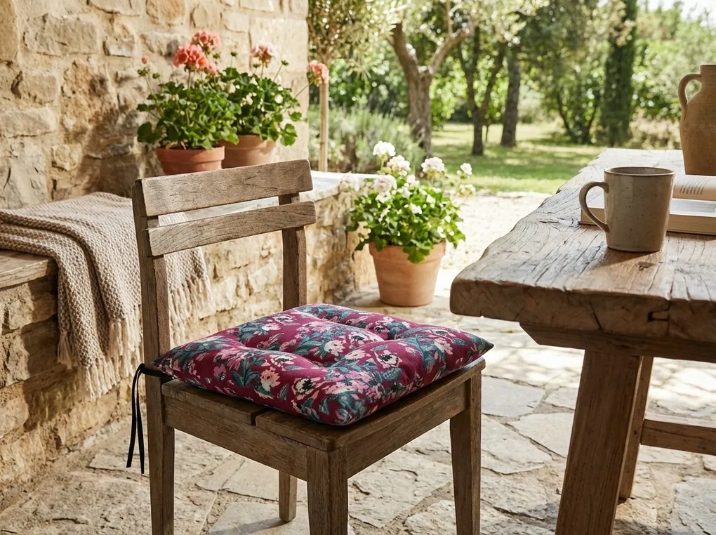 Székre való ülőpárna MAZAKO 38x38 cm, rózsaszín