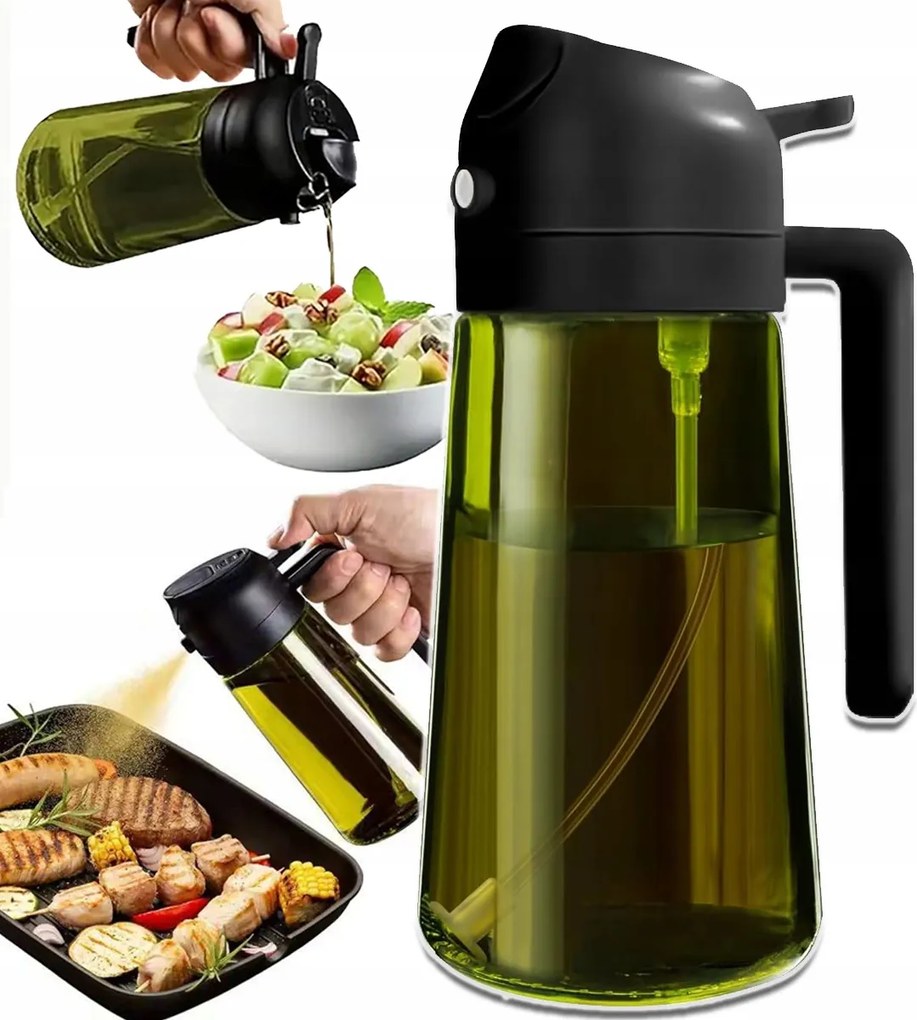 Konyhai Olajmosó Spray Üveg Adagoló Nyéllel Nagy