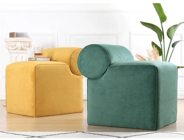 TIKI puff 47x45 cm sárga