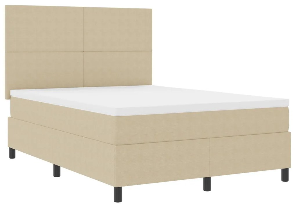 Box Spring Ágy Matraccal Halvány Zöld Szürke 140x200 cm Kordbársony Szövet