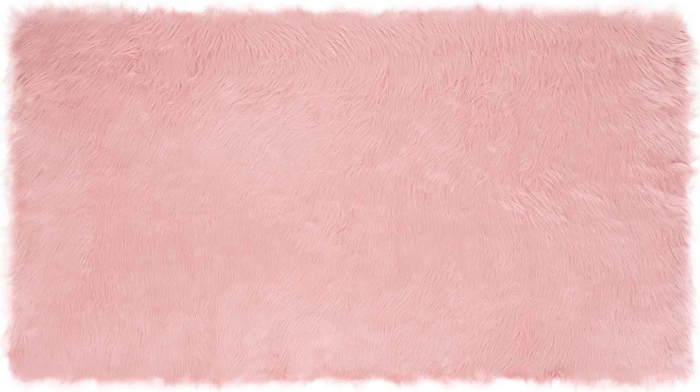 vidaXL Műgyapjú Szőnyeg Tafalla Rózsaszín 60 x 110 cm Poliészter