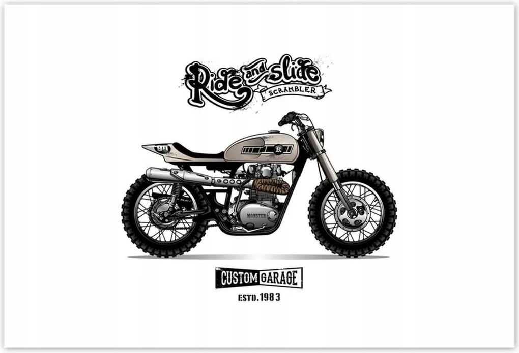 Poszterek 185x125 Motorkerékpár Antik Vintage