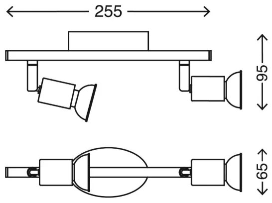 Briloner 2767-026 - LED Spotlámpa 2xGU10/6W/230V fehér