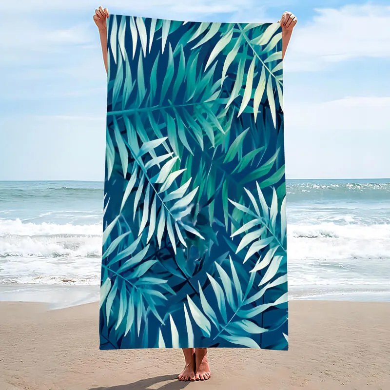 Strandtörölköző BORNEO 100x180 cm sötétkék, 100% mikroszálas