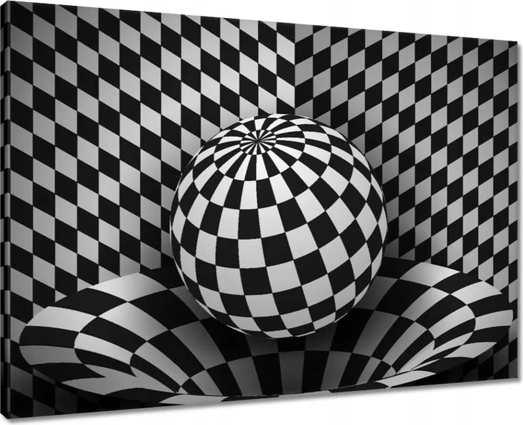 Vászonkép 70x50 Absztrakt fekete-fehér