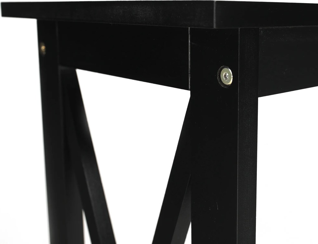 Konzolasztal, fekete, APOLOS