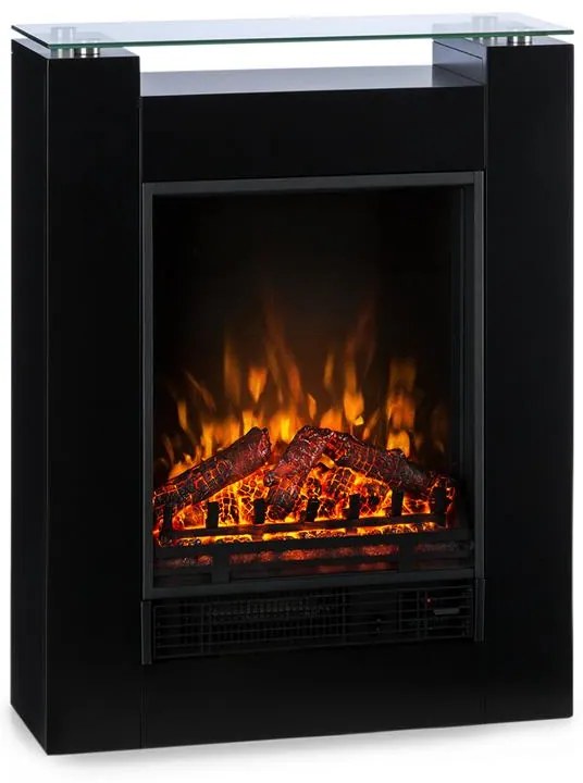 Klarstein Studio-5, elektromos kandalló, forrólevegős ventilátor, 900/1800 W, távirányító, fekete