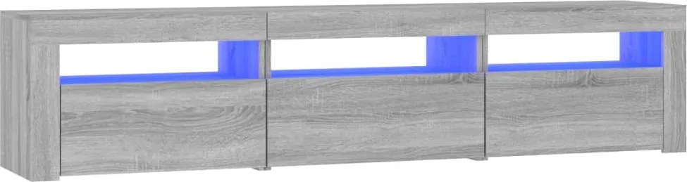 vidaXL szürke sonoma színű TV-szekrény LED-lámpákkal 180x35x40 cm