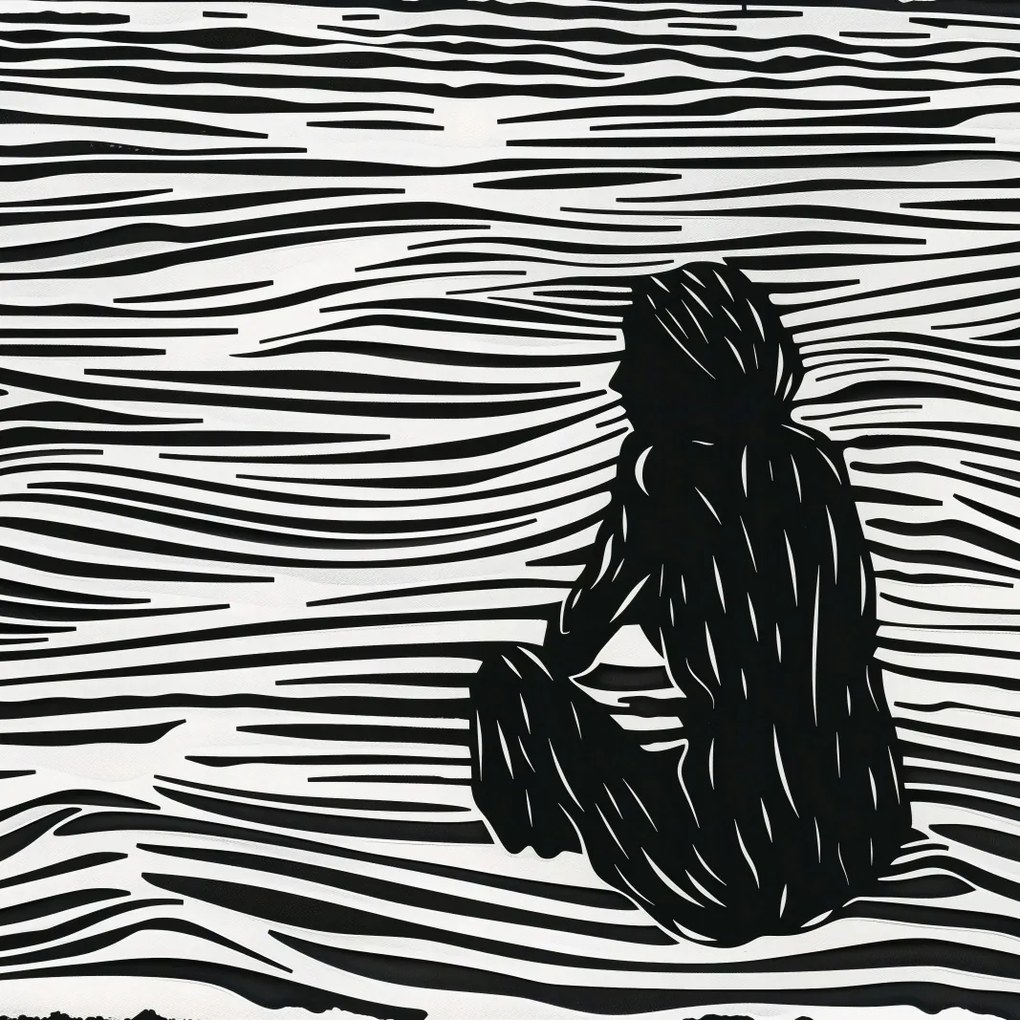 Poszter 80x80cm Összecsukható Fluid vonalak