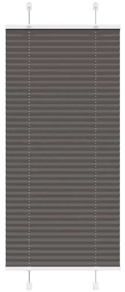 pliszírozott redőny fekete 65x100 cm szövetszélesség 64,4 cm