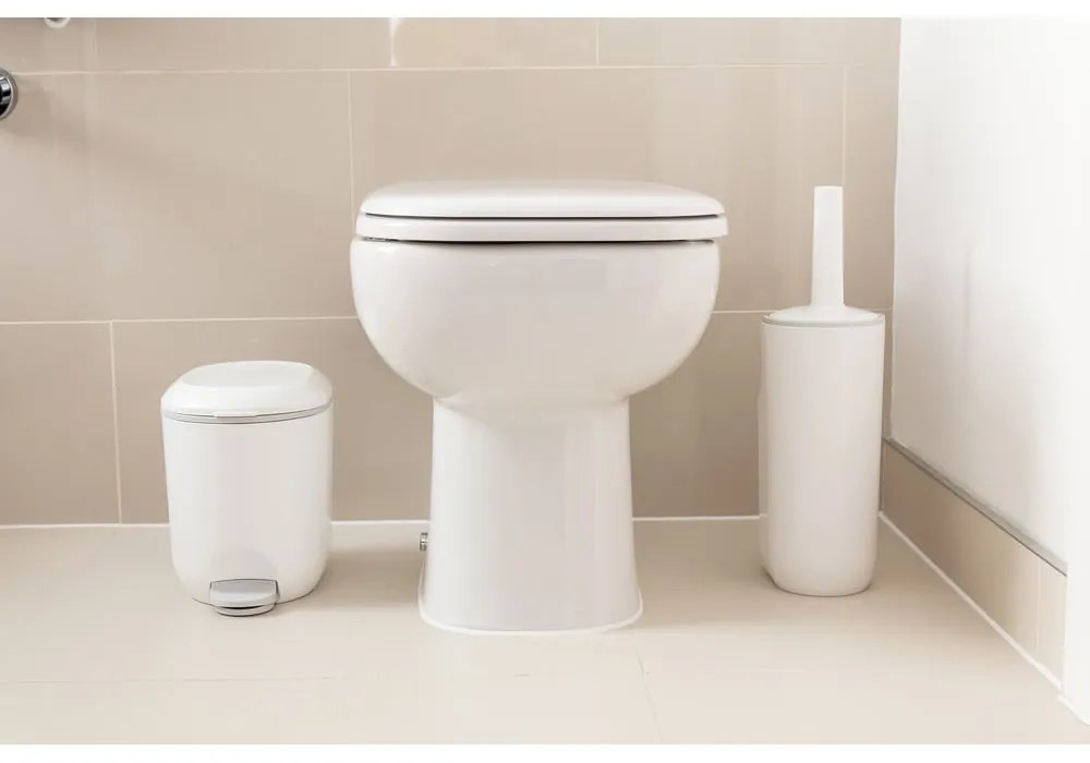 Premium világosbézs wc-kefe tárolóhellyel - Addis