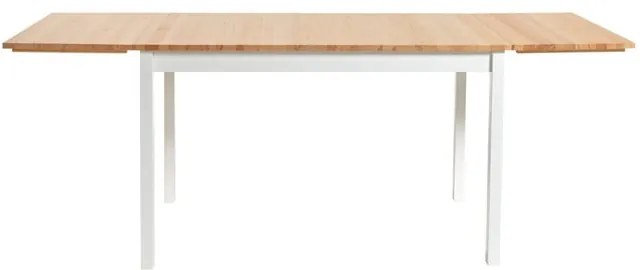 Brisbane bővíthető borovi fenyő étkezőasztal fehér konstrukcióval, 120 (200) x 70 cm - Bonami Essentials